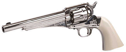 Crosman 1875 CO2 Pistol .177 Pellet/BB 450FPS 6.5" Barrel White Grips High Polish Finish Silver 6 Round BB/Pellet Capaci
