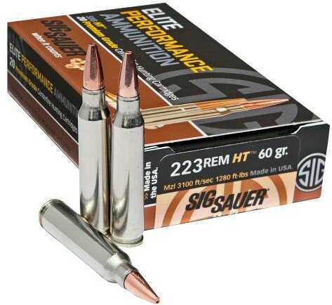 223 Rem 40 Grain Tipped Hollow Point 20 Rounds Sig Sauer Ammunition 223 Remington