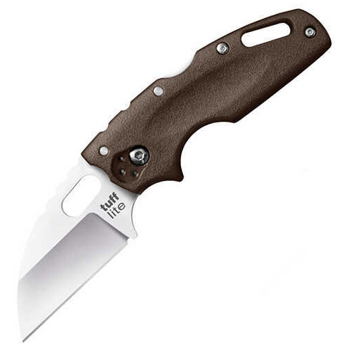 Cold Steel Cs-20LTF Mini Tuff Lite 2" Folding Plain 4034 Stainless Blade Flat Dark Earth Griv-Ex Handle