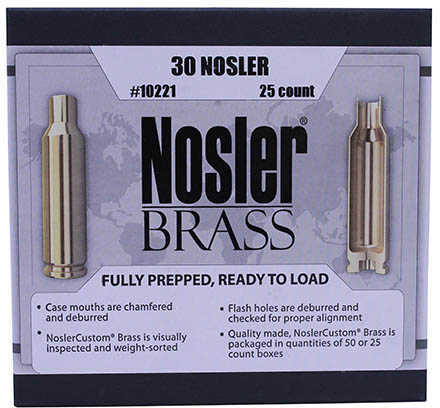 Nosler 10221 30 Brass 25 Per Box----