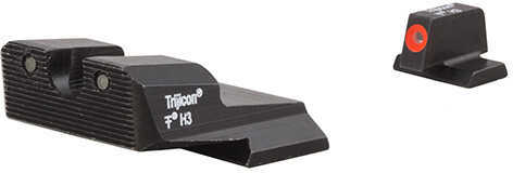 Trijicon 600851 HD XR Night Sight Set Green Tritium/Orange Outline Front, Green Tritium Rear, Black Frame Fits S&W M&P/M