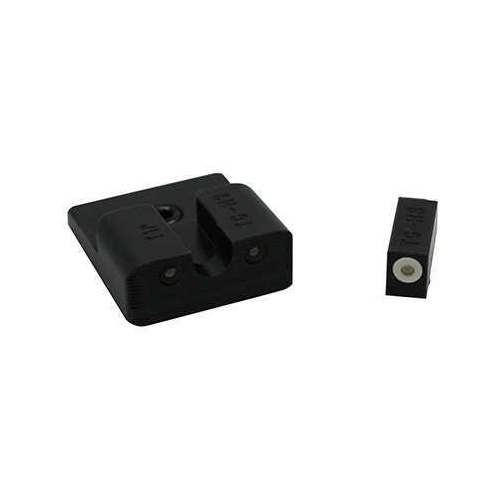 Truglo TG231T2W Tritium Pro Night Sights Taurus Mil/Slim Steel Green w/White Outline Black