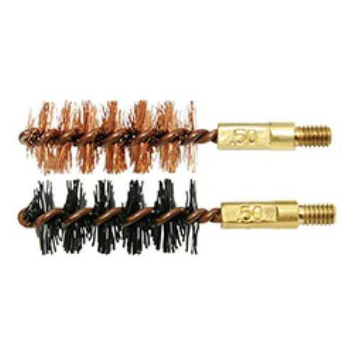 Otis FG350Nb Bore Brush Set 50 Cal/12.7mm 8-32 Thread 2" Long Bronze/Nylon Per Pkg