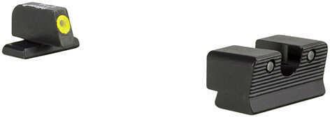 Trijicon 600999 HD XR Night Sight Set Green Tritium/Yellow Outline Front, Green Tritium Rear, Black Frame, Fits FN 509