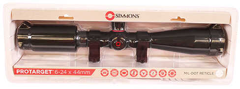 Simmons 6-24x44mm ProTarget Black FC, WP/FP, T Turrets, Side Focus