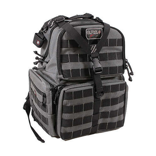 G*Outdoors GPS-T1612BPG Tactical Range Backpack Gray 1000D Nylon 3 Handguns