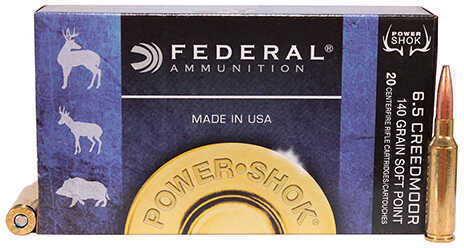 6.5 Creedmoor 140 Grain Soft Point 20 Rounds Federal Ammunition
