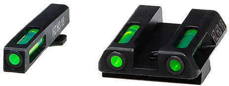 Hiviz GLN321 LiteWave H3 Fits Glock 42/43 Tritium/Fiber Optic Green Black