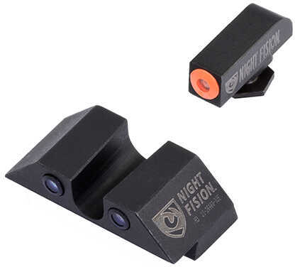 Night Fision GLK00107OZX Sight Set Square Front/U-Notch Rear for Glock 17/17L/19/22-28/31-35/37-39 Tritium Green