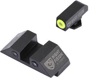 Night Fision GLK00103YGZG Sight Set Square for Glock 17/17L/19/22-28/31-35/37-39 Tritium Green w/Yellow Ou