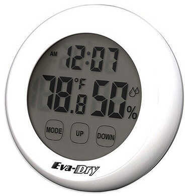 Eva-Dry Hygrometer WIRELSS Indoor TEP & Humidity, Clock