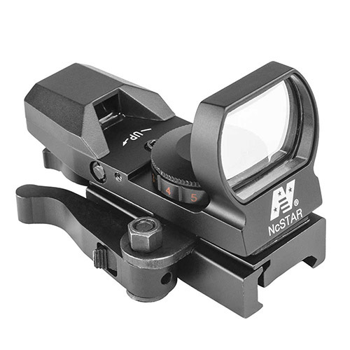 NCStar D4RGBQ Reflex Optic 1x 24x34mm 3 MOA Illuminated 4 Pattern Red/Green CR2032 Lithium Black Anodized