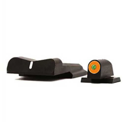 XS Sights DXT2 Big Dot Tritium Front White Stripe Express Rear Fits S&W M&P SHIELD Green with Orange Outline SW-0030S-5N