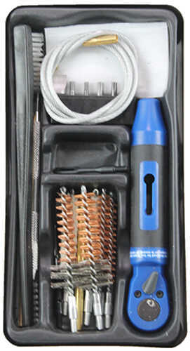 DAC Gunmaster 223/308 Universal Cleaning Kit 20 Pieces Cal Includes Ratchet Handle and Bit Set Slim Line Metal