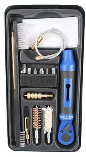 DAC Gunmaster .45 Pistol Cleaning Kit 15 Pieces 45 Cal Includes Ratchet Handle and Bit Set Slim Line Metal Case 38253