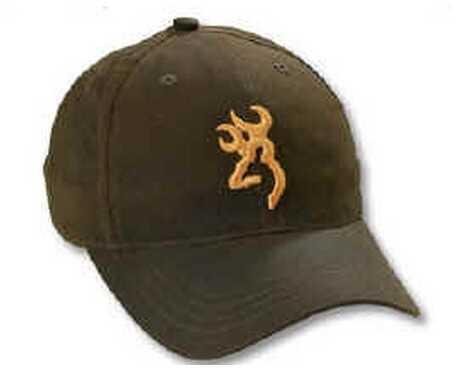 Browning Cap 3-D DURA-Wax Brn/Gold Logo