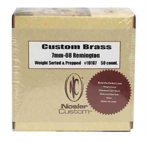 Nosler Custom Unprimed Brass For 7MM-08 Remington Md: 10187