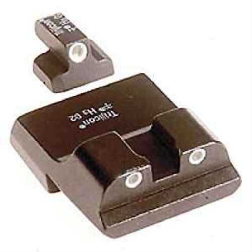 Trijicon 600437 Bright and Tough Night Sights S&W 1911 Tritium Green w/White Outline Black