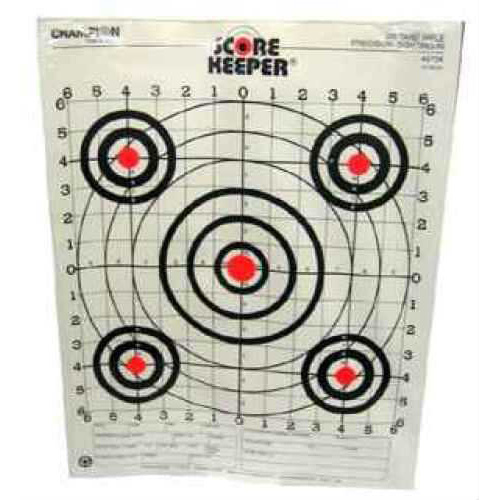 Champion Targets 45726 Scorekeeper Hanging Paper 14" x 18" Bullseye Orange 12 Pack