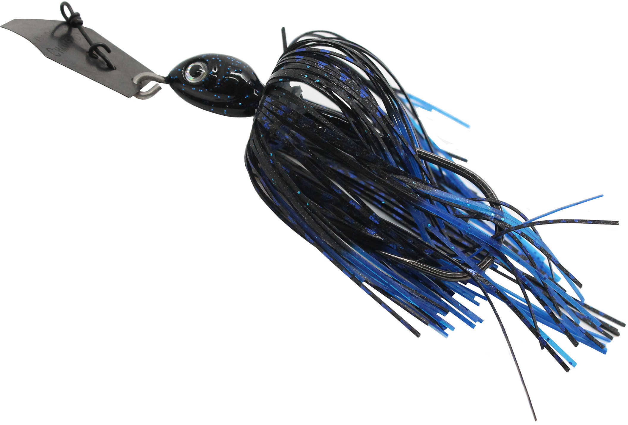 Z-Man Fishing Products Project Z Chatterbait 3/8 Ounce Lure, Black/Blue Md: CB-PZ38-08