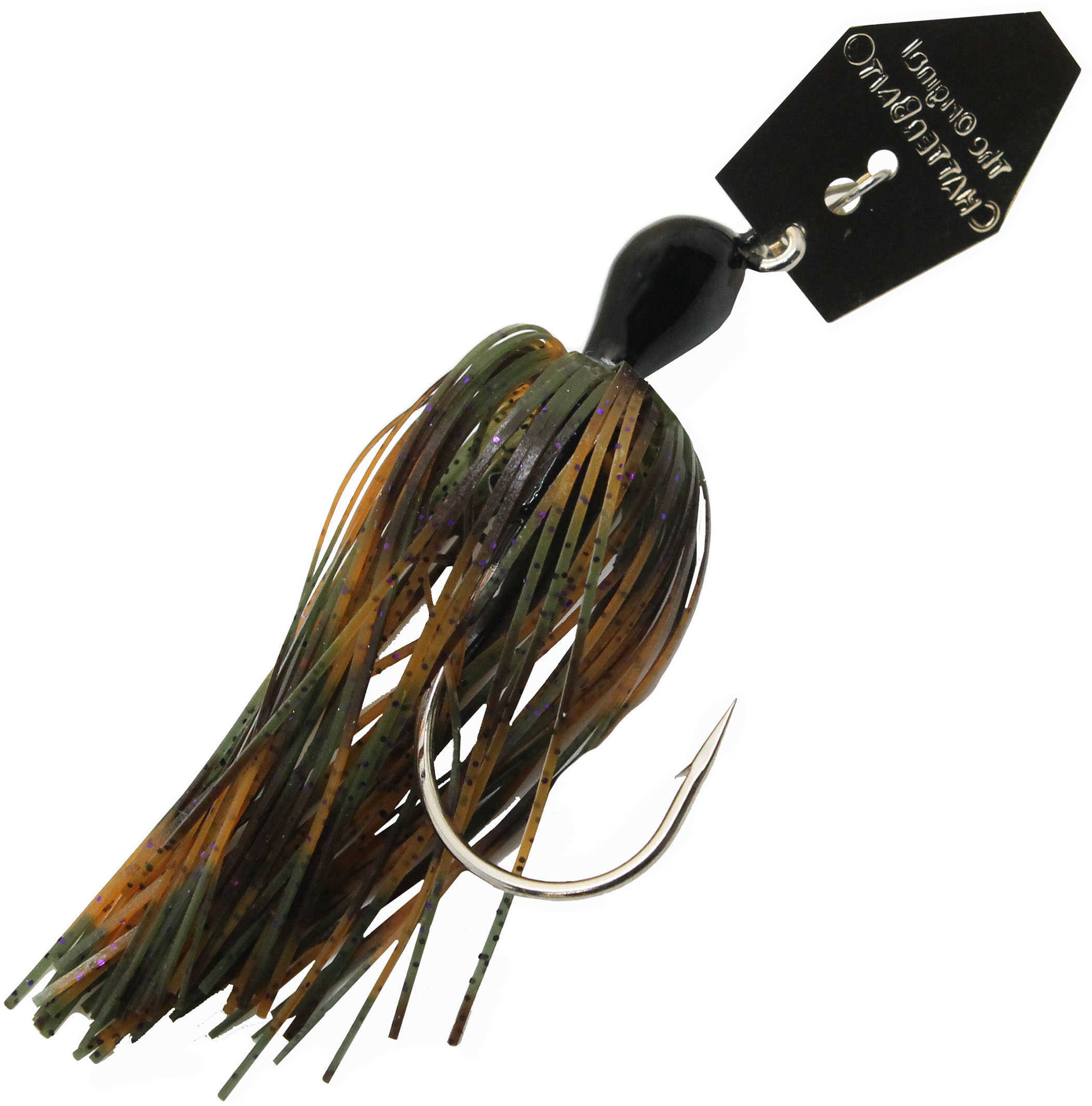 Z-Man Fishing Products Chatter Bait 1/2 Ounce 5/0 Hook Size Green Pumpkin/Purple Lure, Md: CB12-70