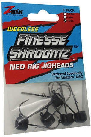 Z-Man Fishing Products Finesse Shroomz Jig Hook 1/10 Ounce, Green Pumpkin Md: FJH115-01PK5