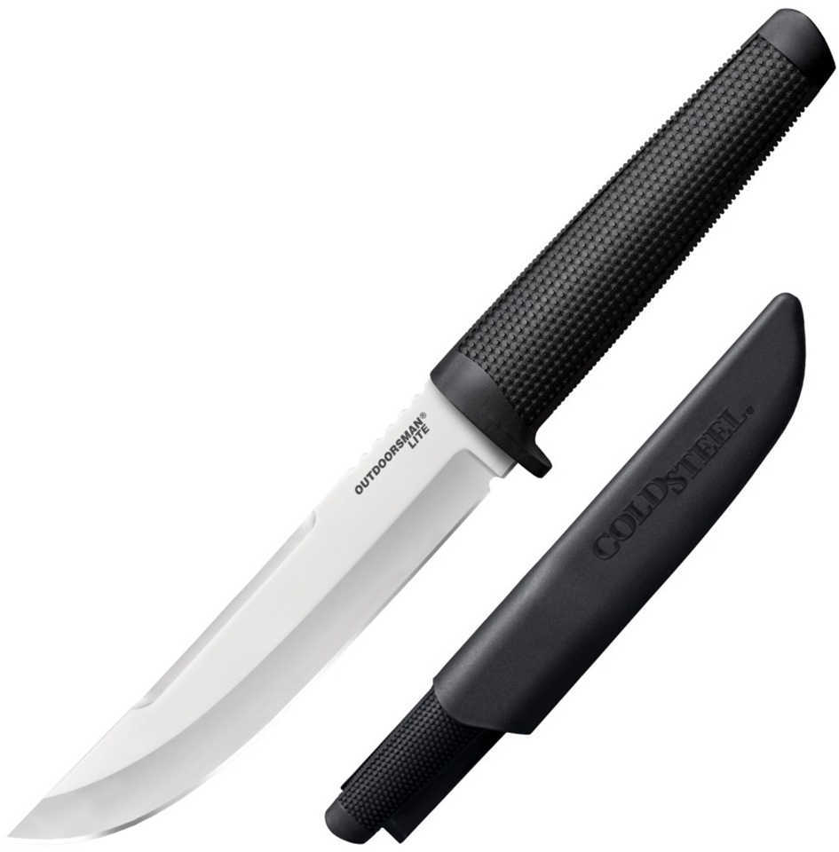 Cold Steel Cs20PHZ Outdoorsman Lite 6" Fixed Straight Back Plain 4116 Krupp SS Blade, 5" Black Textured Polypropylene/Kr