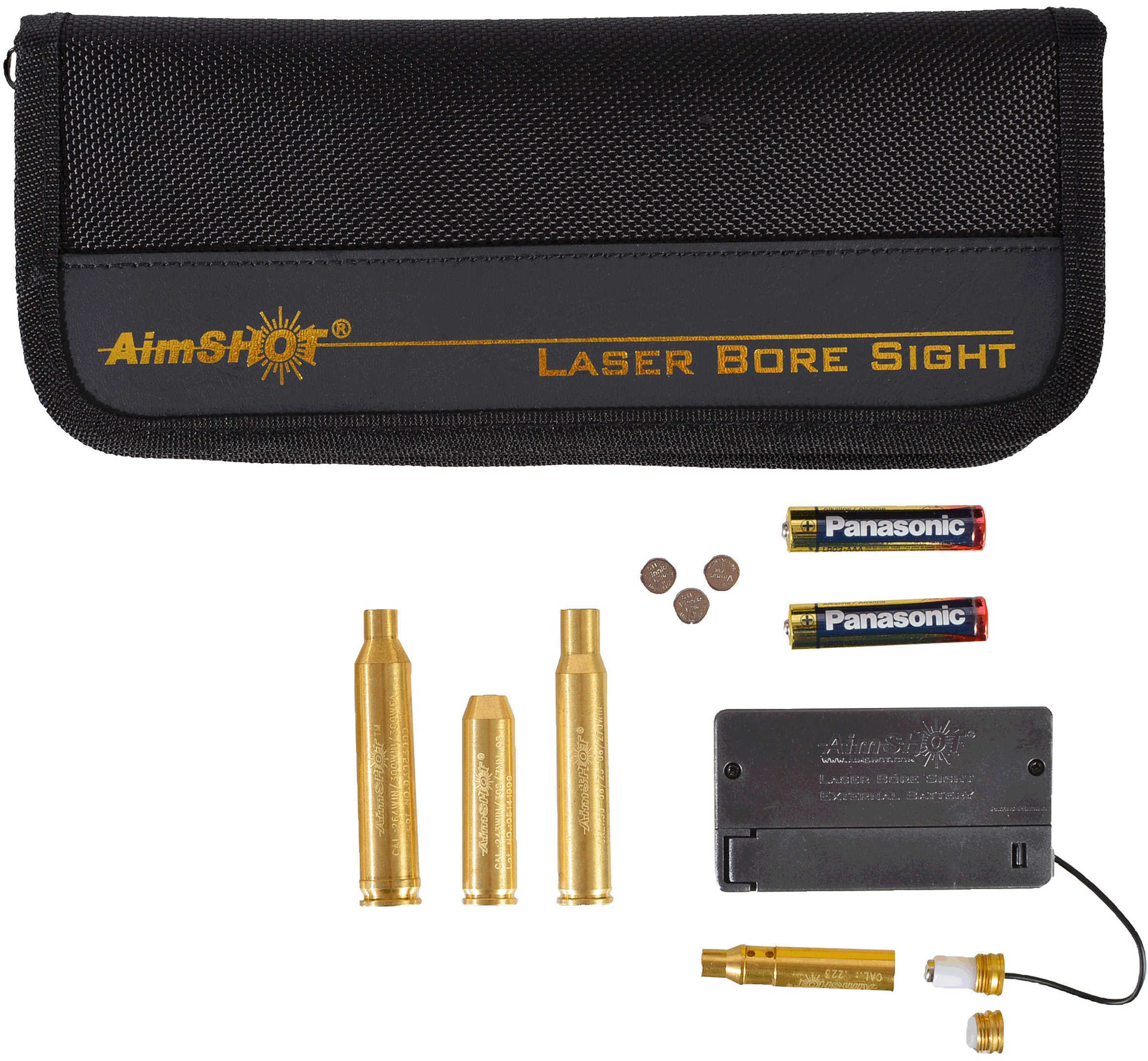 Aimshot Rifle Kit Red Laser Modular Boresight For 223 Arbors 243/308/7mm-08/264/300 Win & Weatherby/30-06/25-06/270