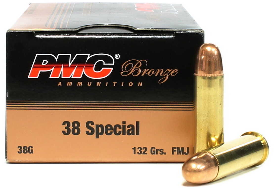 PMC Bronze 38 Special 132 gr Full Metal Jacket (FMJ) Ammo 50 Round Box