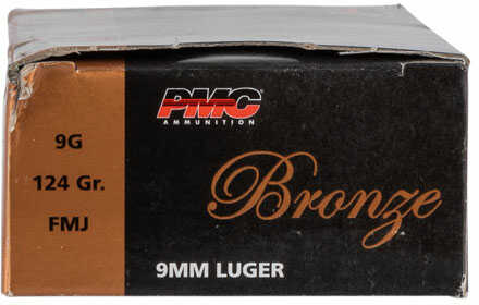 9mm Luger 124 Grain Full Metal Jacket 50 Rounds PMC Ammunition