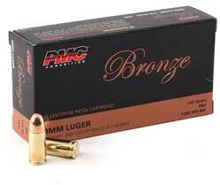 PMC Bronze Handgun Ammunition 9mm Luger 115 Gr FMJ 1150 Fps 50/Box
