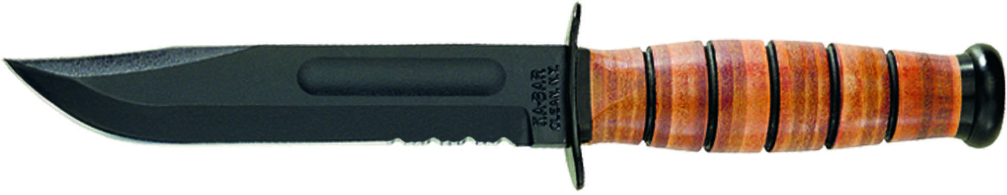 KA-BAR Fighting/Utility Knife 7" SRRTD W/LTHR SHTH US Army