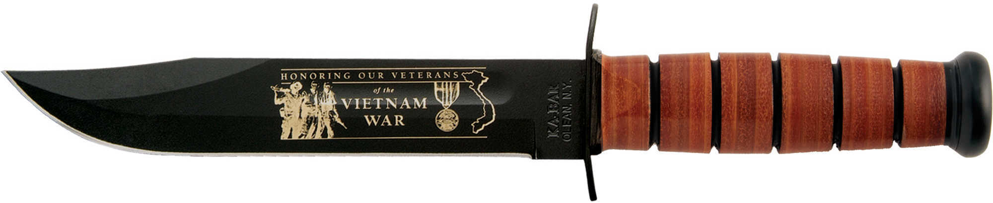 KA-BAR Usmc Vietnam 7" W/ Leather Sheath
