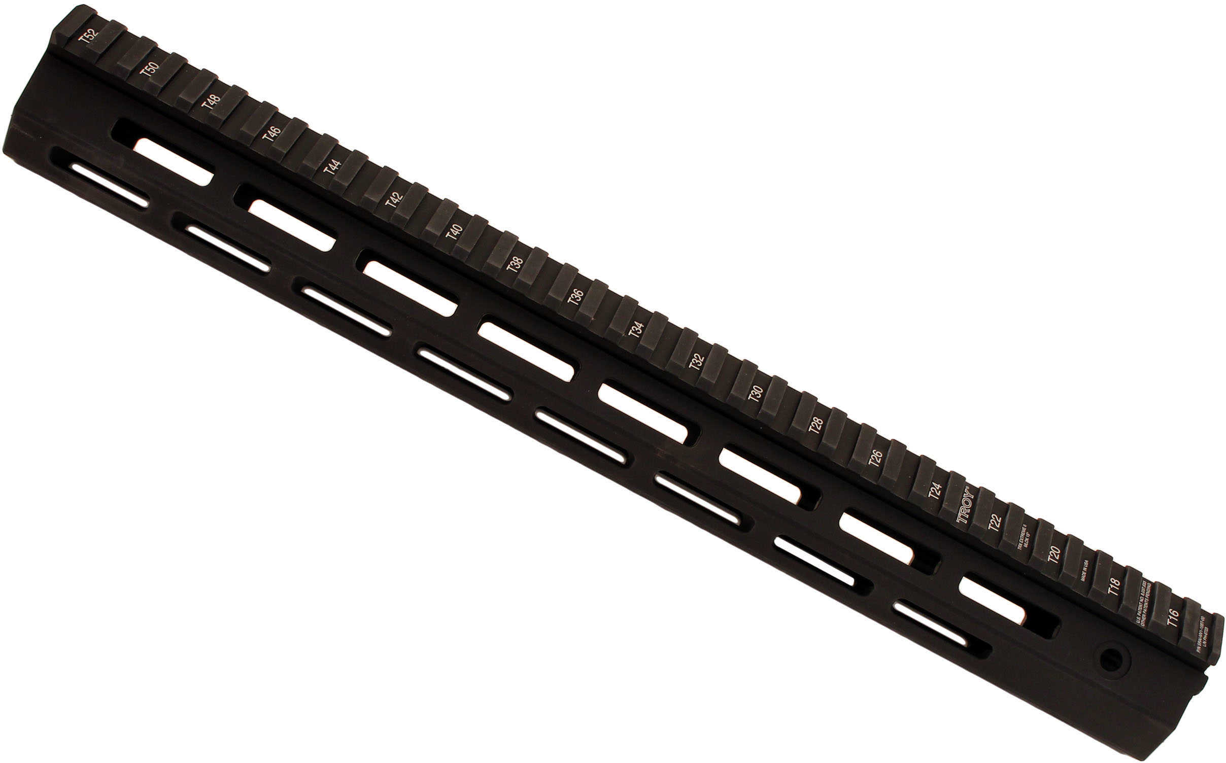 Troy Ind SRAIML115BT0 Battle Rail AR-15 Aluminum Blk