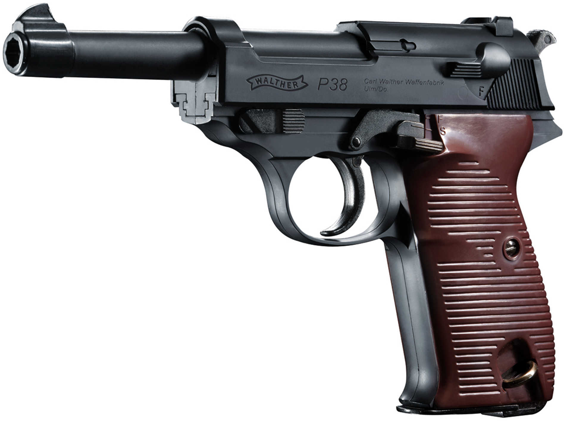 Umarex USA 2252730 Walther P38 Air Pistol Semi-Automatic .177 BB Brown/Black