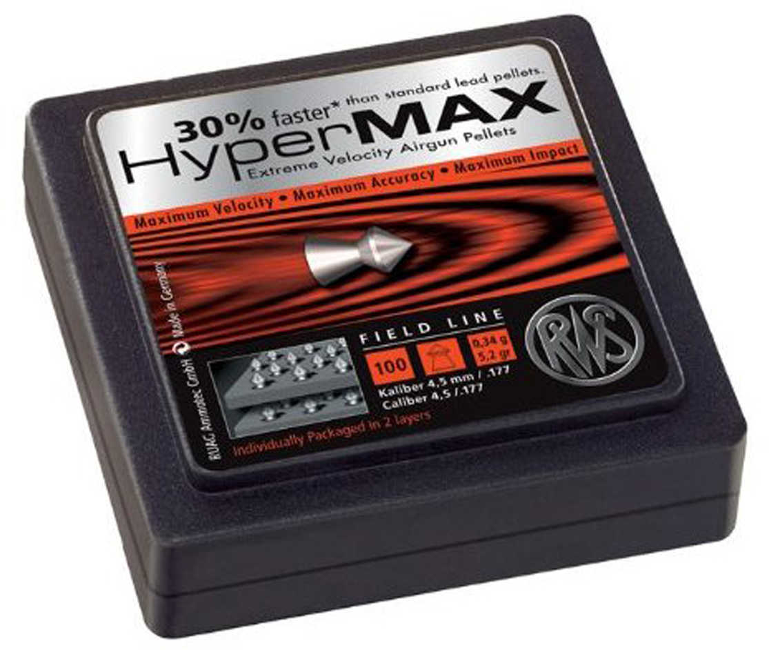 RWS 2317338 Hyper Max Pellets 22 Non-Lead Alloy 80