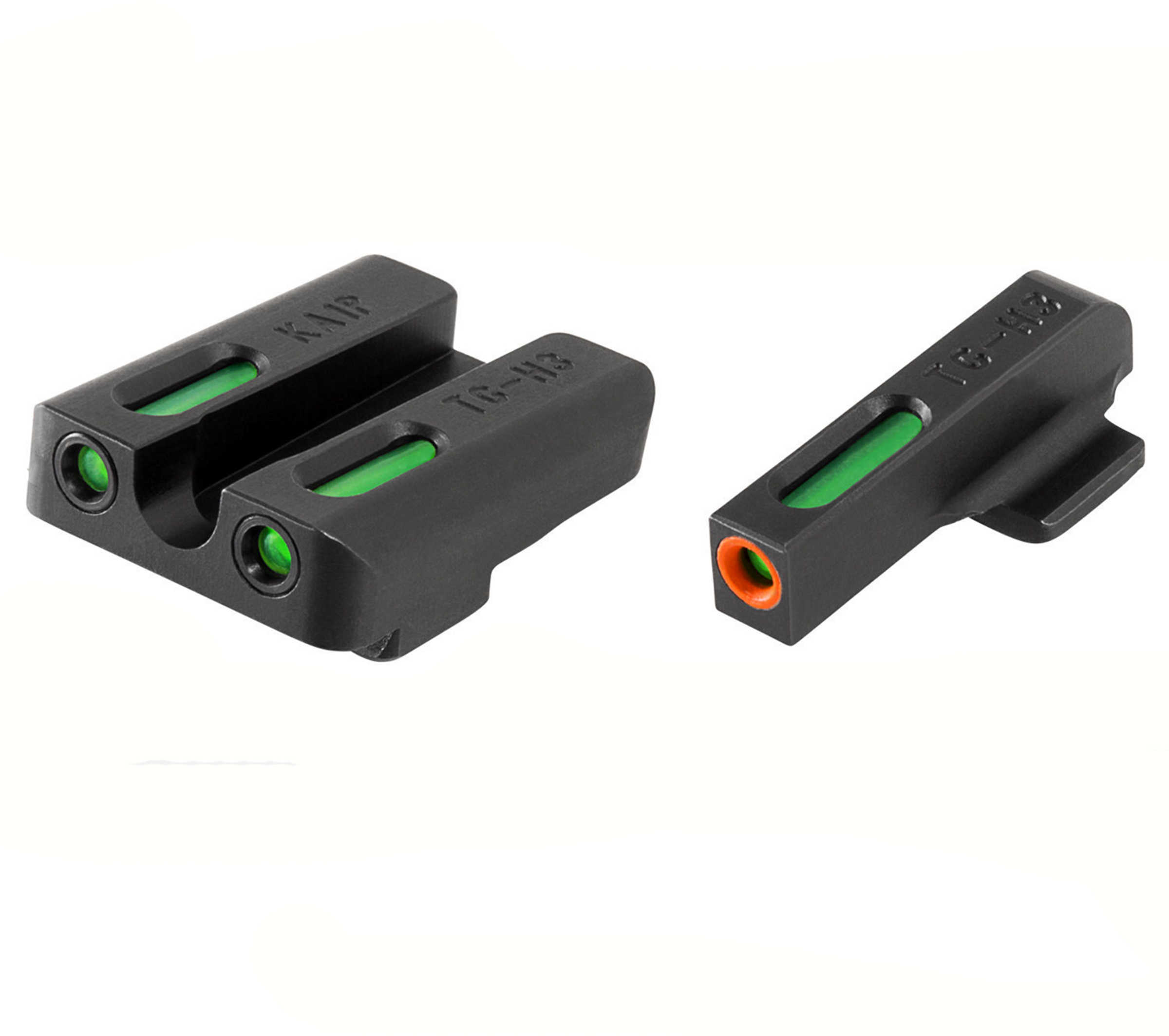 Truglo TG13KA1PC Brite-Site TFX Pro Day/Night Sights Kahr Pistols Tritium/Fiber Optic Green w/Orange Outline Front U-Not