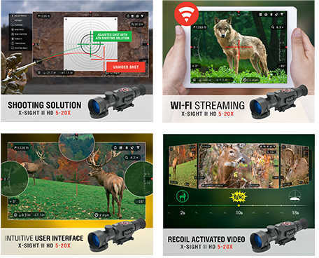 ATN DGWSXS520Z X-Sight II Scope Smart HD Optics Gen 5-20x 85mm 240 ft @ 1000 yds FOV