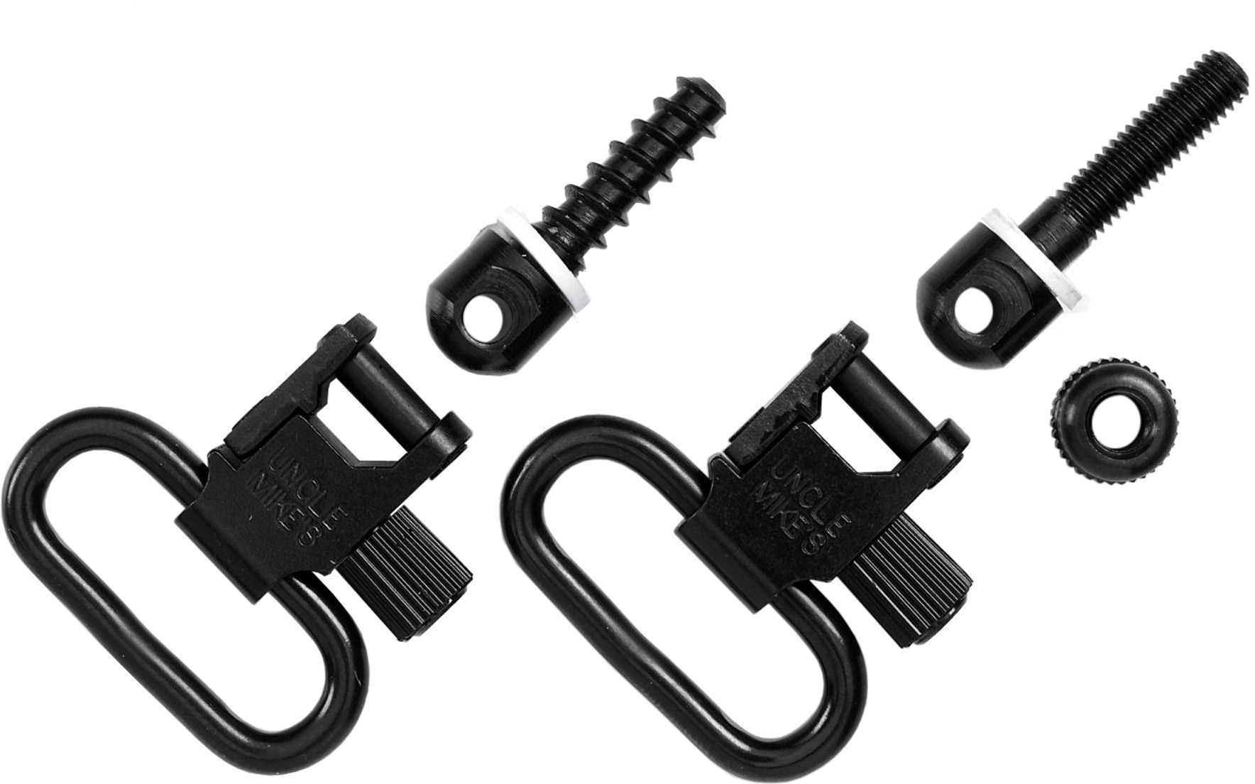 Uncle Mikes 10013 Quick Detach Super Swivels 1.25" Black Steel