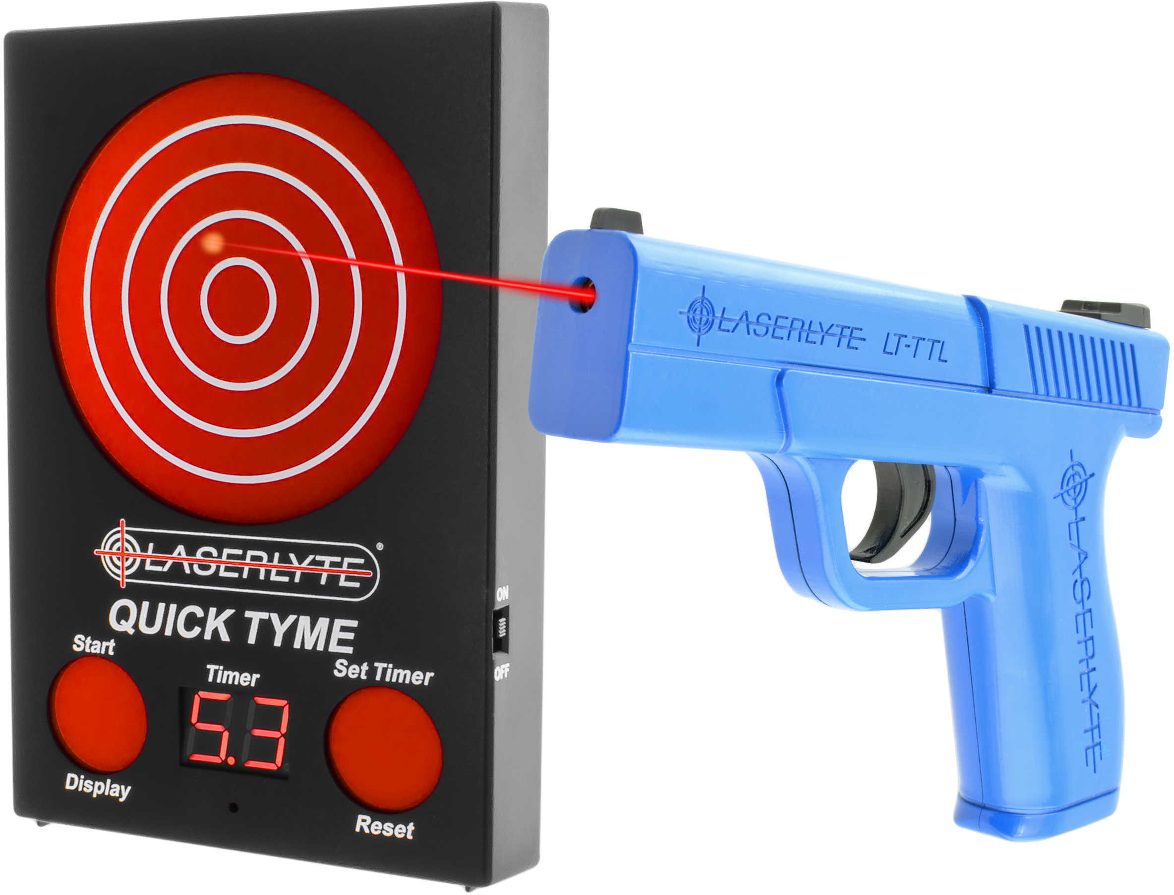 Laserlyte Quick Tyme Laser Trainer Target With Point Of Impact Display And Training Handgun