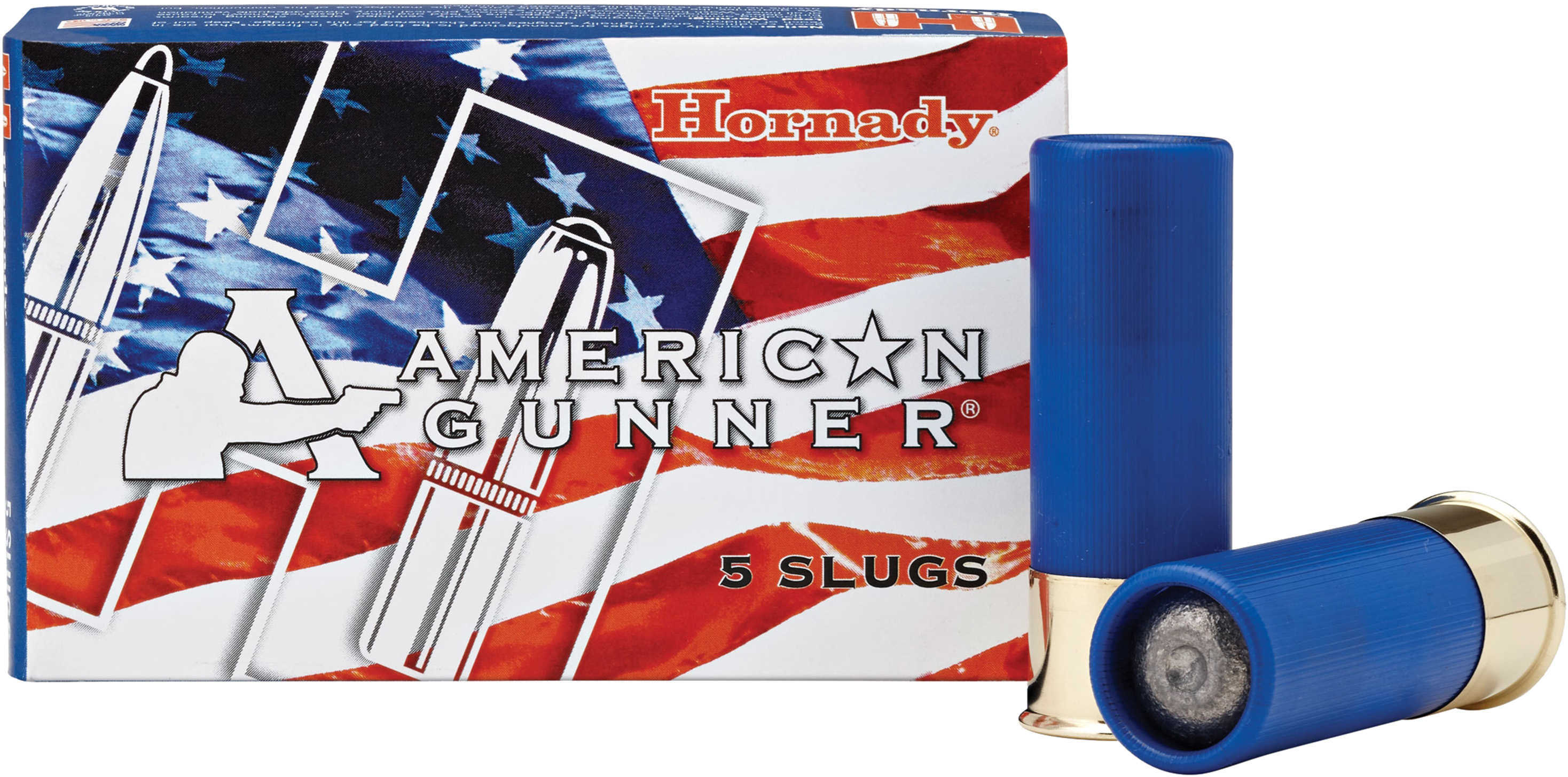 12 Gauge 2-3/4" Lead Slug  1 oz 5 Rounds Hornady Shotgun Ammunition