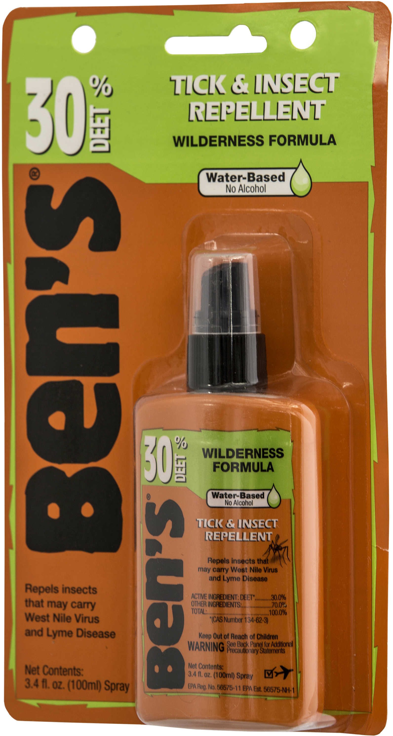 AMK BEN'S 30 INSECT Repellent 30% DEET 3.4Oz Pump (CARDED)