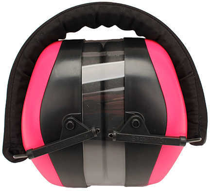 Browning 12687 Buckmark II Hearing Protector Plastic 26 Db Over The Head Pink Ear Cups W/Black Band Adult