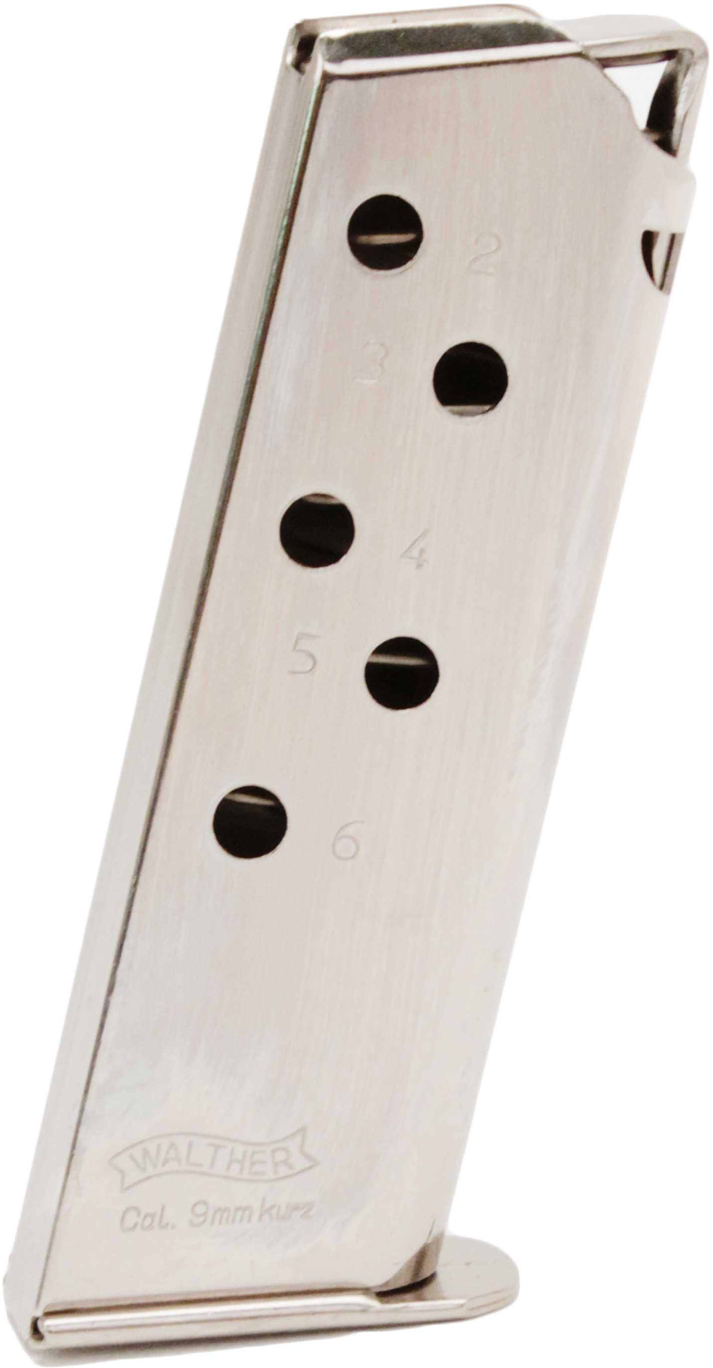 Walther Magazine PPK 380 .380 ACP 6 Round Nickel