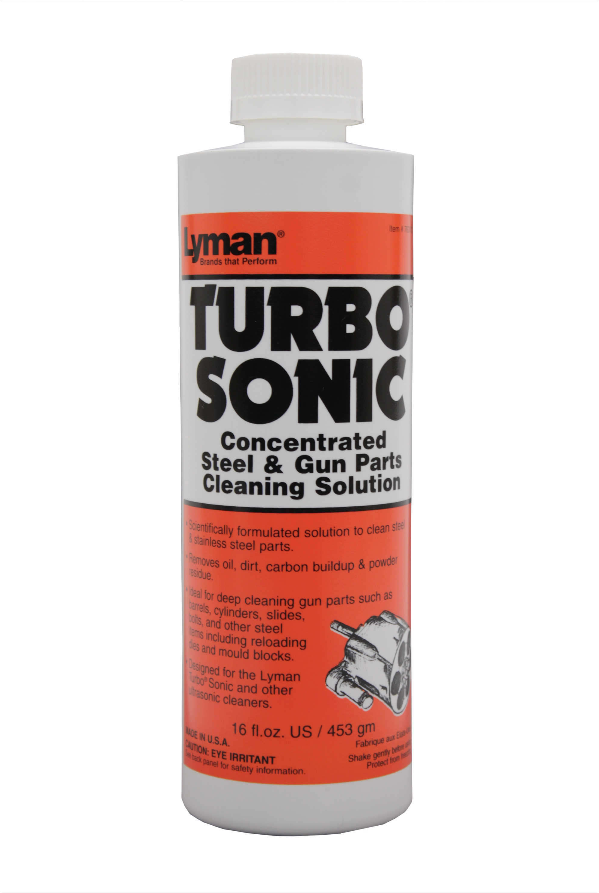 Lyman Turbo Sonic Ultrasonic Steel & Gun Parts Cleaning Solution - 16 Oz