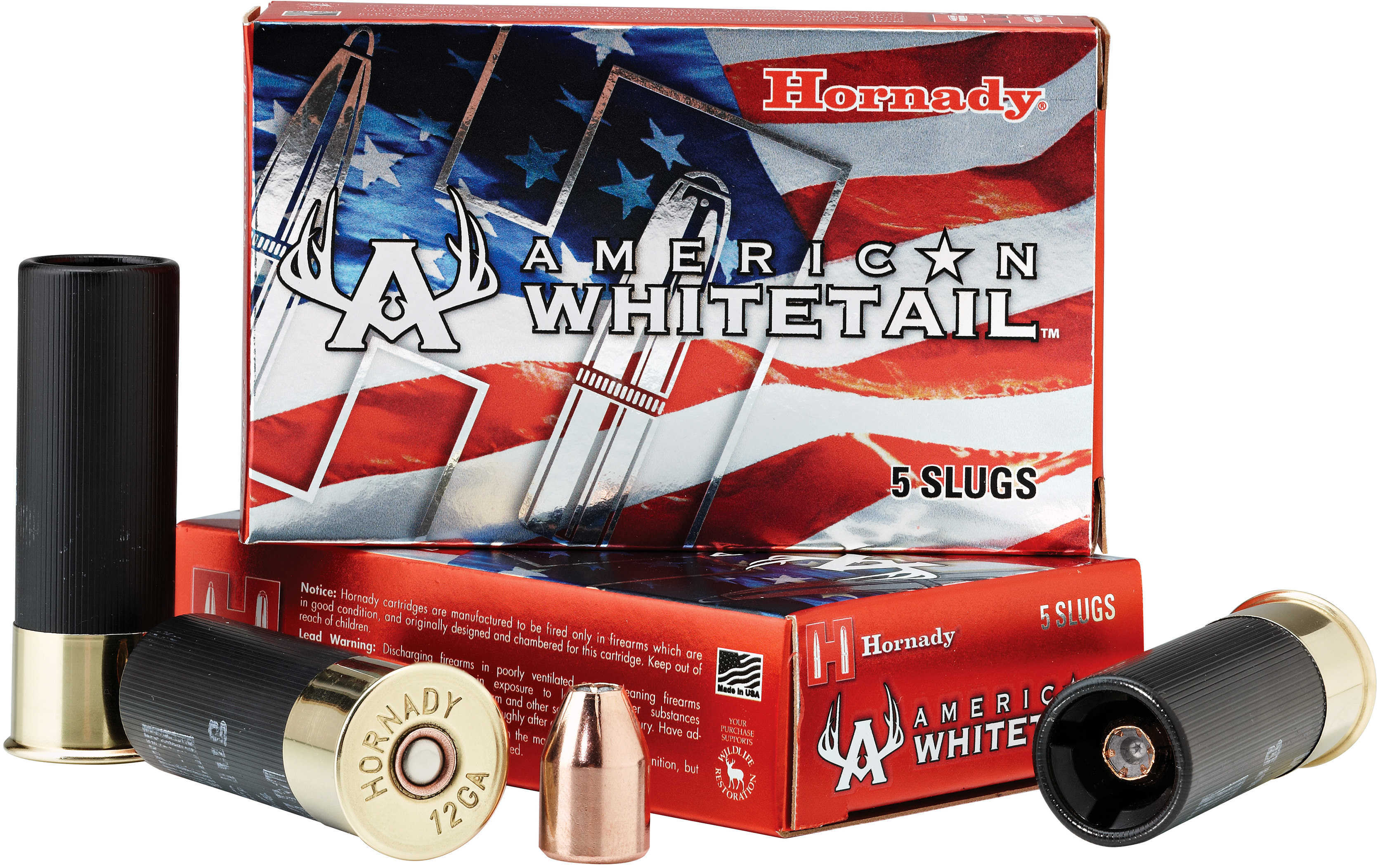 Hornady American Whitetail InterLock Load 12 Gauge 2.75 in. 325 gr. Slug 5 rd. Model: 86271