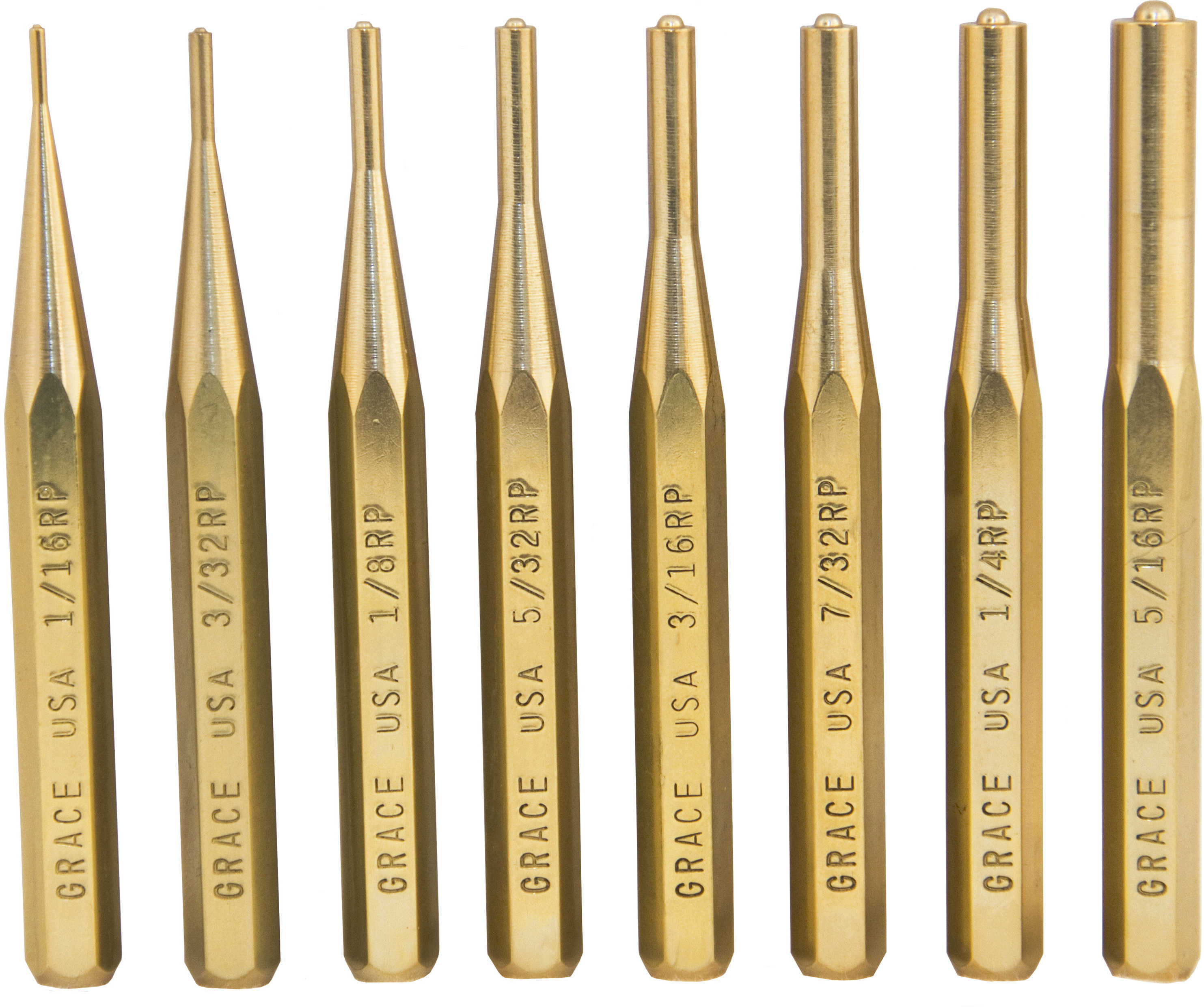 Grace USA Punch Set Roll Pin Of 8 Brass