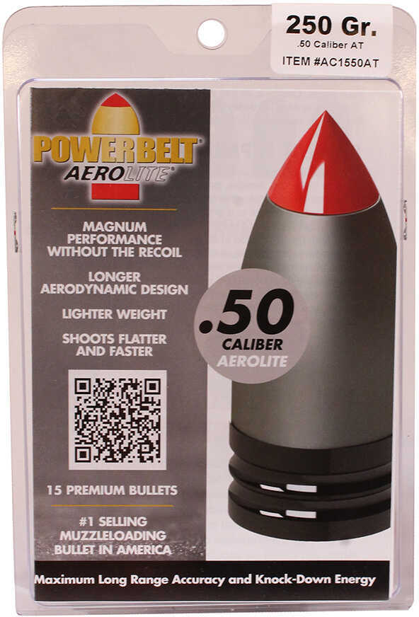 50 Caliber (0.500'') 250Gr Aerotip Aerolite 15/Pack