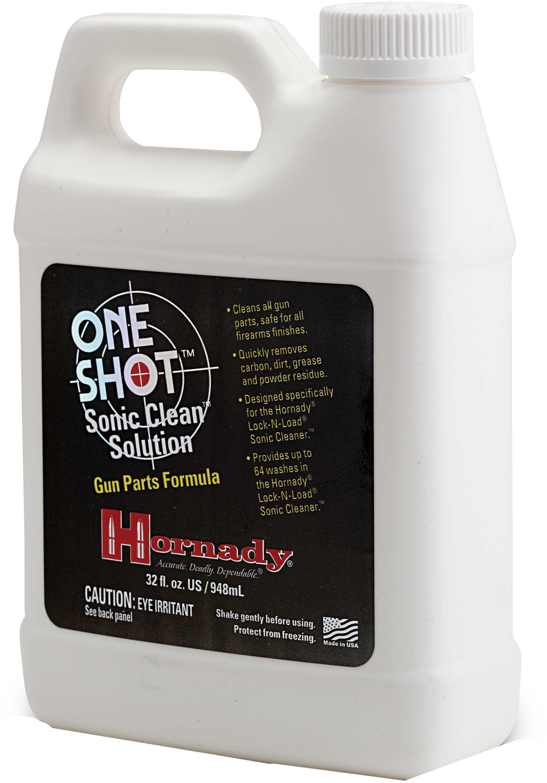 Hornady One Shot Sonic Cleaning Solution - Gun Parts Formula - 1 Qt