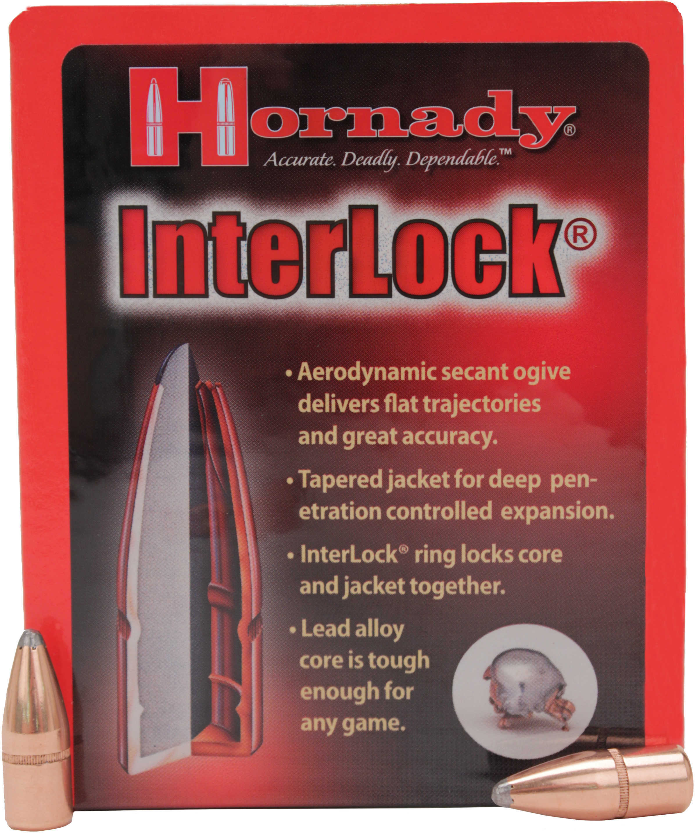 Hornady Interlock Bullets .35 Cal .358" 200 Gr SPRP 100/ct